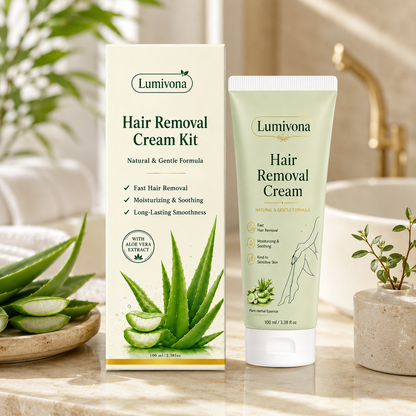 Lumivona™ Natural Gentle Hair Removal Cream | For Women & Men, Sensitive Skin