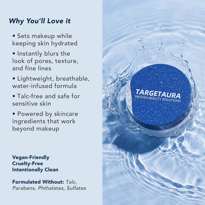 Targetaura WaterBlur Powder Talc-Free Setting Powder with Blur and Set brush