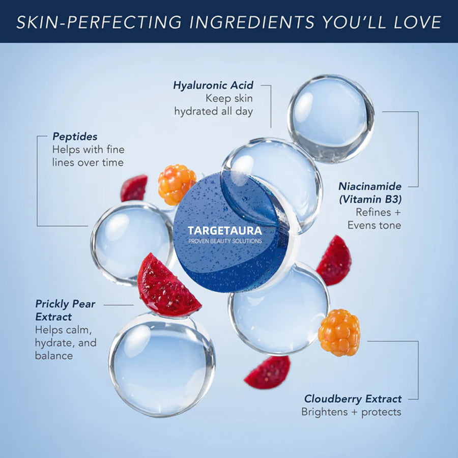 Targetaura WaterBlur Powder Talc-Free Setting Powder with Blur and Set brush
