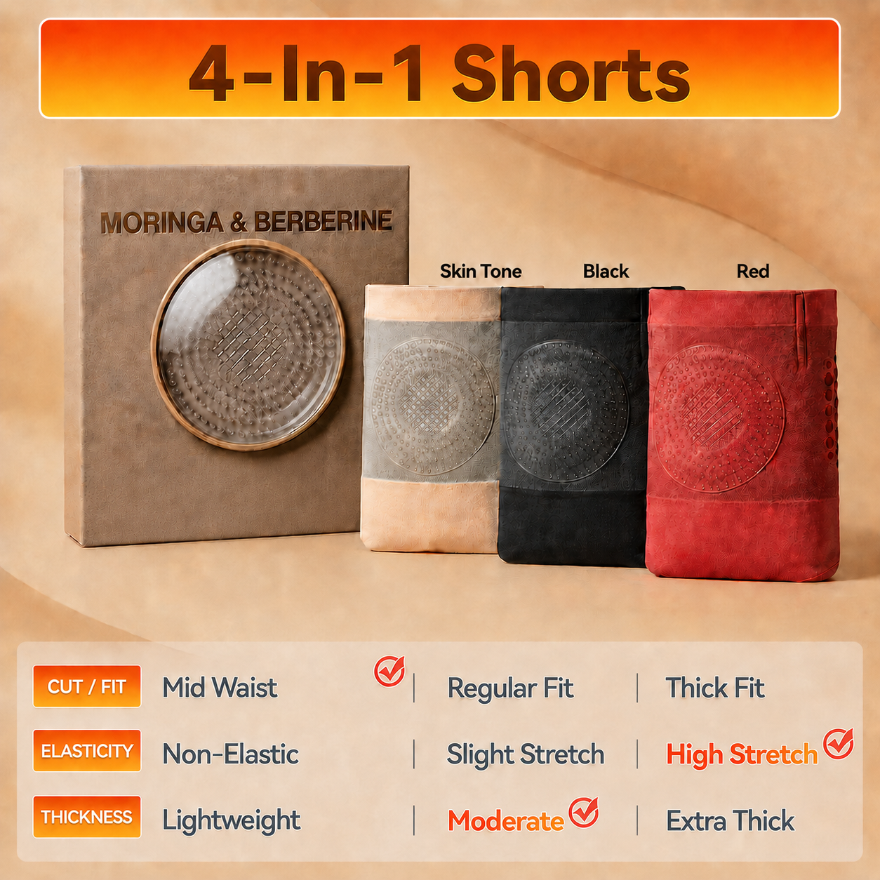 ✨Limited-time discount|Moringa & Berberine 4-In-1 Shorts